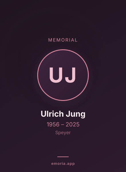 Memorial portrait of Ulrich Jung