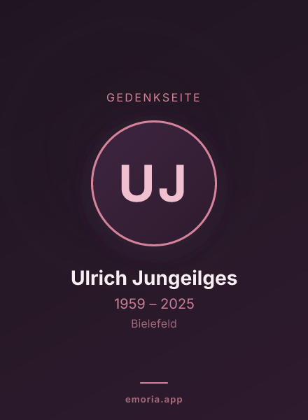Gedenkportrait von Ulrich Jungeilges
