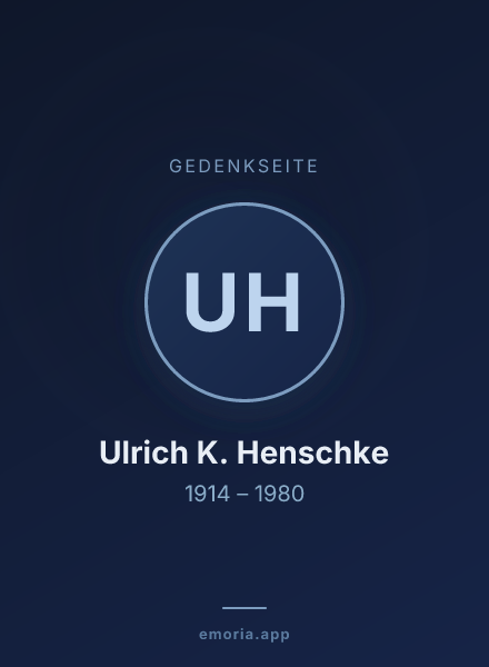 Gedenkportrait von Ulrich K. Henschke