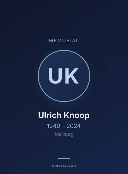 Memorial portrait of Ulrich Knoop