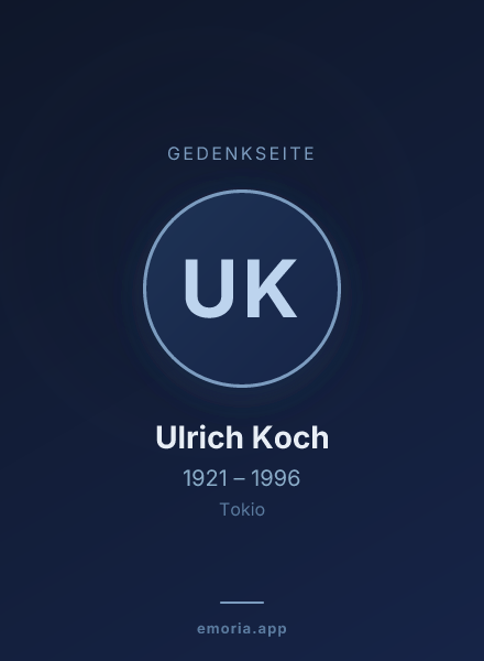 Gedenkportrait von Ulrich Koch