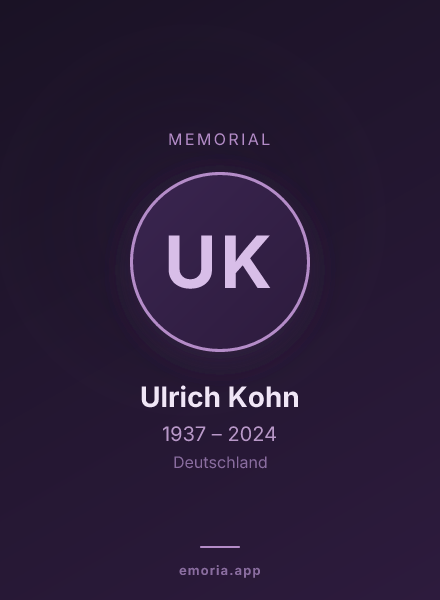 Memorial portrait of Ulrich Kohn
