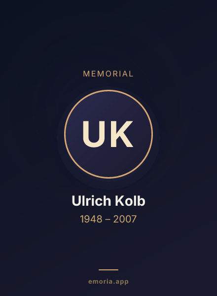 Memorial portrait of Ulrich Kolb