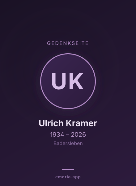 Gedenkportrait von Ulrich Kramer