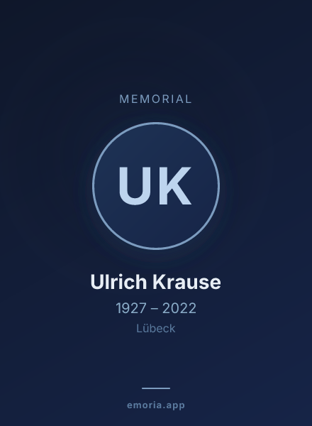 Memorial portrait of Ulrich Krause