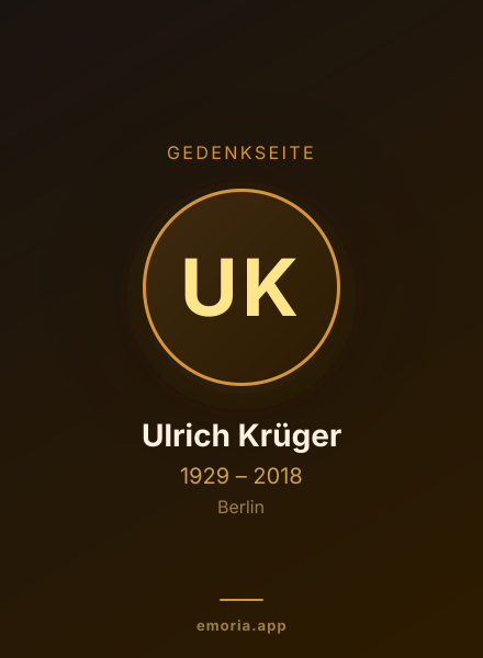 Gedenkportrait von Ulrich Krüger