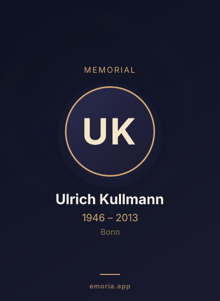 Memorial portrait of Ulrich Kullmann