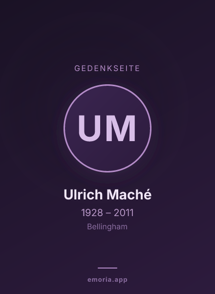 Gedenkportrait von Ulrich Maché