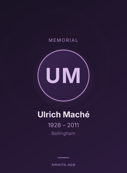 Memorial portrait of Ulrich Maché
