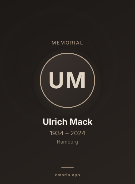 Memorial portrait of Ulrich Mack