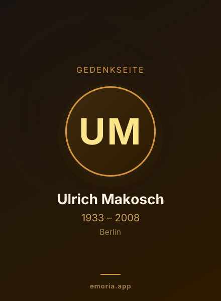 Gedenkportrait von Ulrich Makosch