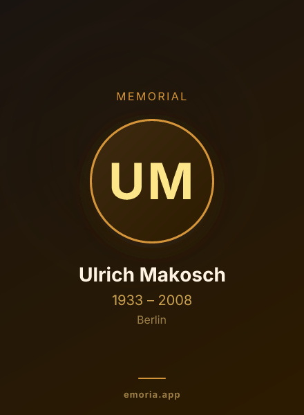 Memorial portrait of Ulrich Makosch