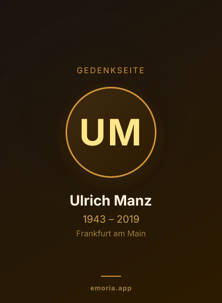 Gedenkportrait von Ulrich Manz