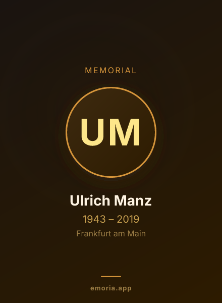 Memorial portrait of Ulrich Manz