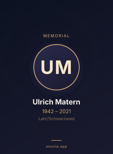 Memorial portrait of Ulrich Matern