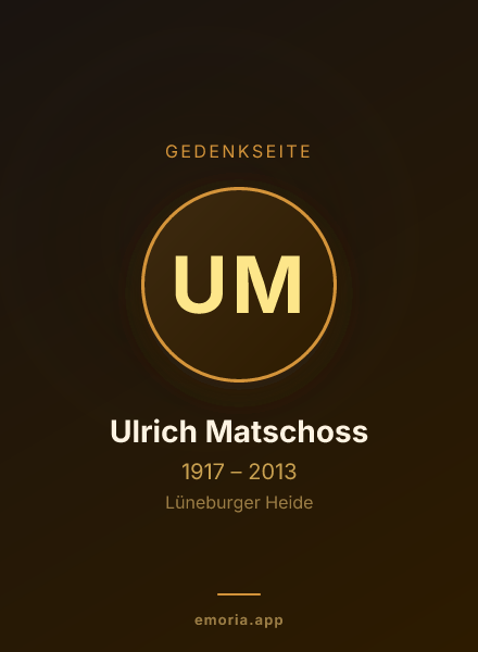 Gedenkportrait von Ulrich Matschoss