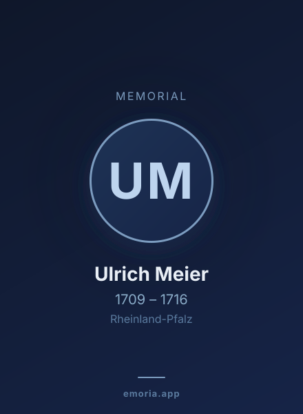 Memorial portrait of Ulrich Meier
