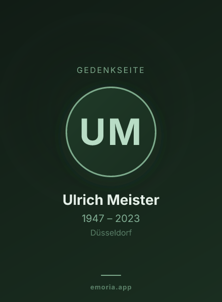Gedenkportrait von Ulrich Meister