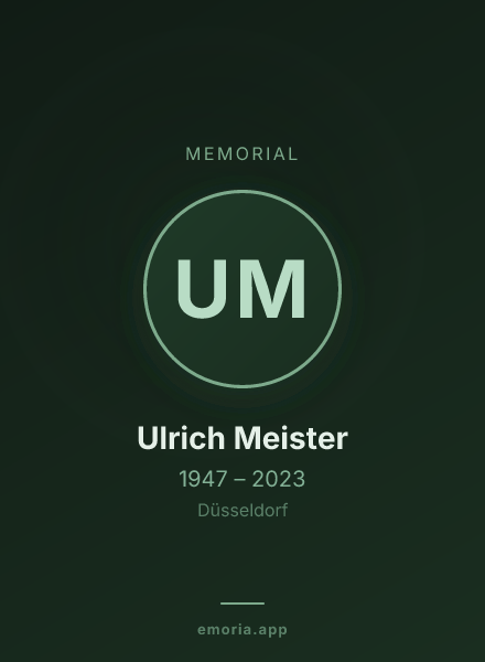 Memorial portrait of Ulrich Meister