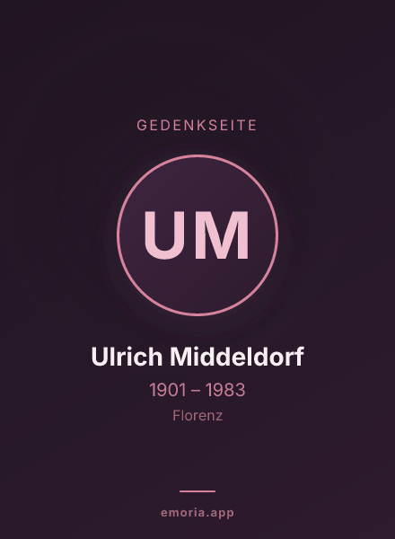 Gedenkportrait von Ulrich Middeldorf