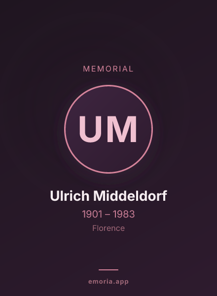 Memorial portrait of Ulrich Middeldorf