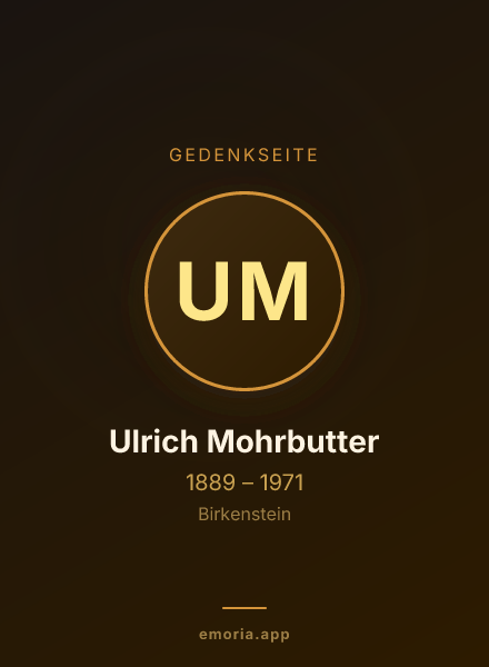 Gedenkportrait von Ulrich Mohrbutter