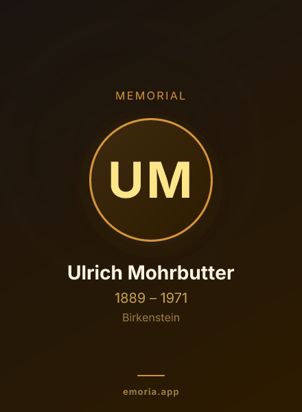Memorial portrait of Ulrich Mohrbutter