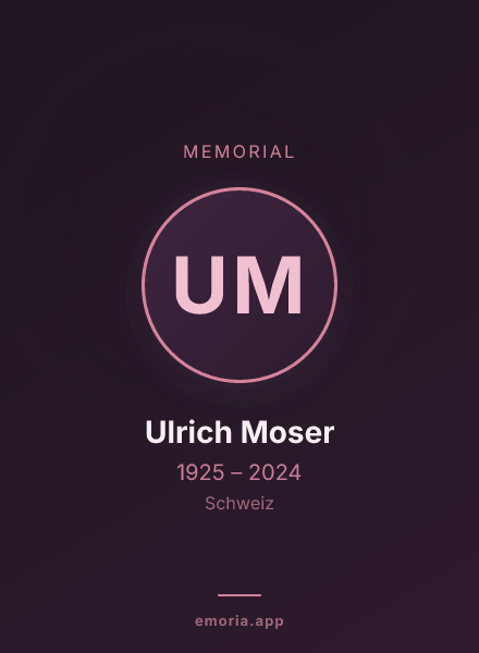Memorial portrait of Ulrich Moser