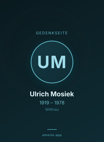 Gedenkportrait von Ulrich Mosiek