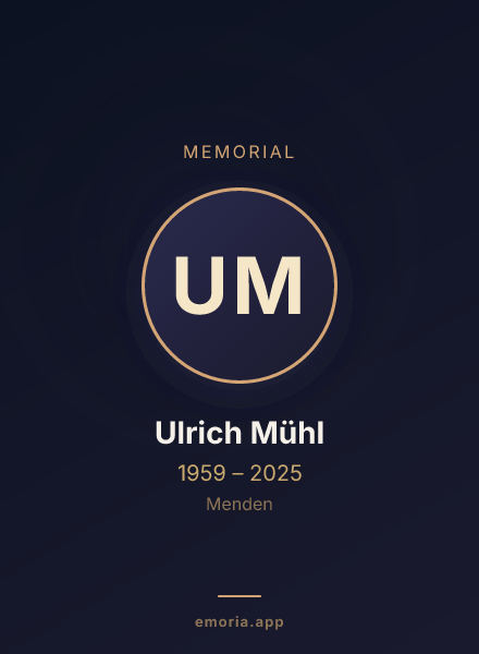 Memorial portrait of Ulrich Mühl