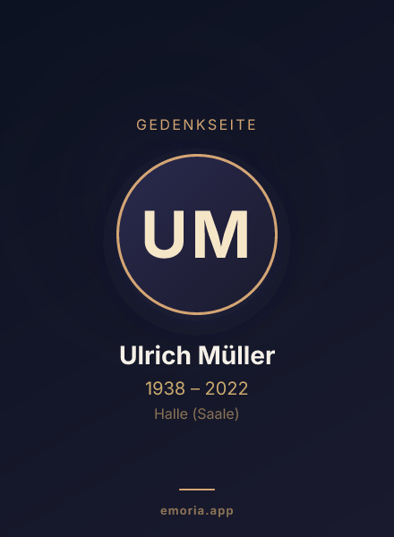 Gedenkportrait von Ulrich Müller