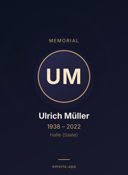 Memorial portrait of Ulrich Müller
