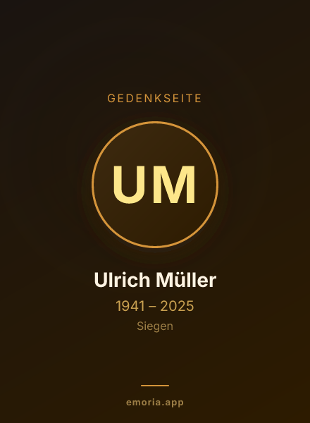 Gedenkportrait von Ulrich Müller
