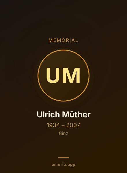 Memorial portrait of Ulrich Müther