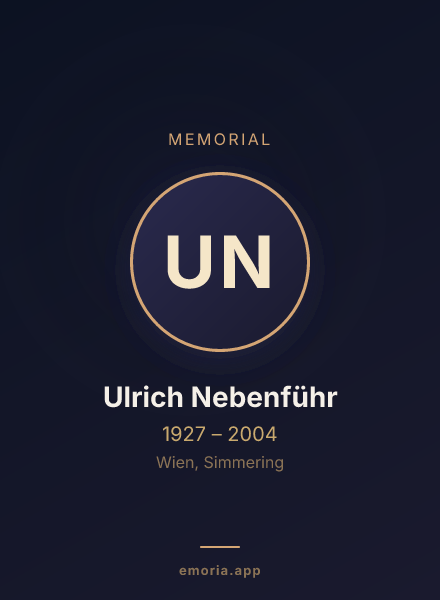 Memorial portrait of Ulrich Nebenführ