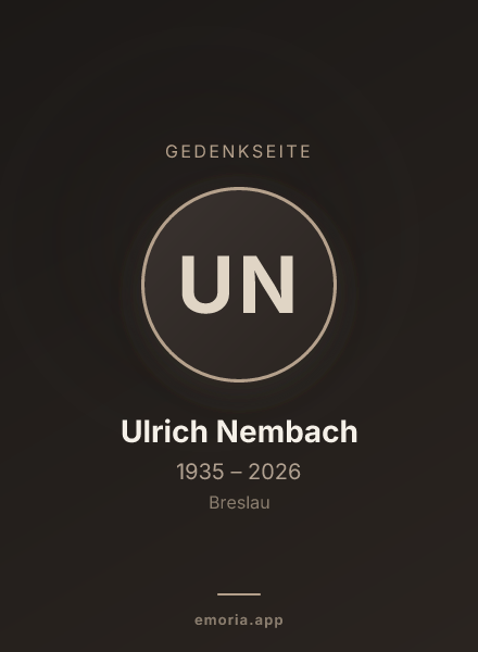 Gedenkportrait von Ulrich Nembach