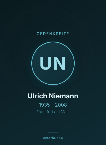 Gedenkportrait von Ulrich Niemann