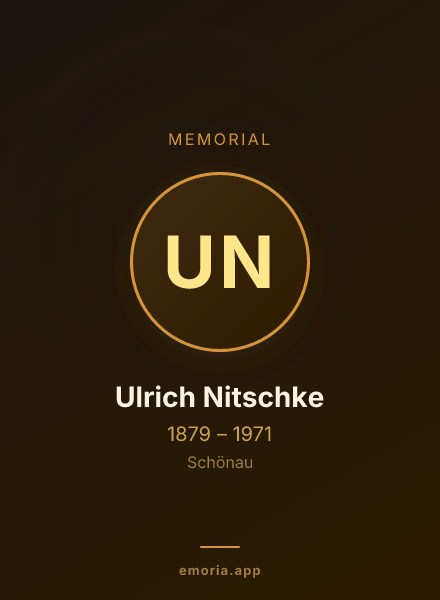 Memorial portrait of Ulrich Nitschke