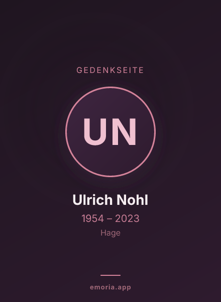 Gedenkportrait von Ulrich Nohl