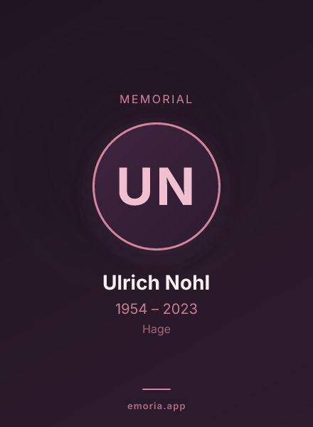 Memorial portrait of Ulrich Nohl