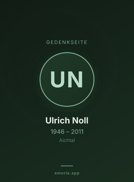 Gedenkportrait von Ulrich Noll