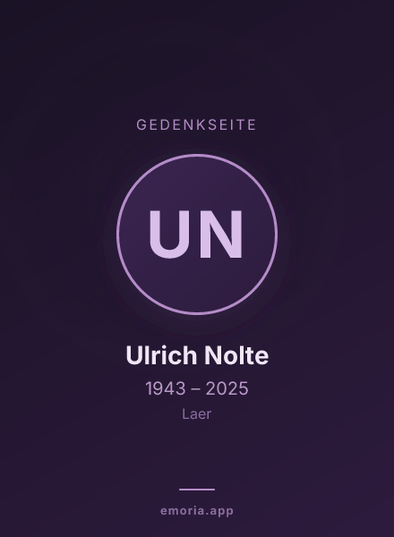 Gedenkportrait von Ulrich Nolte
