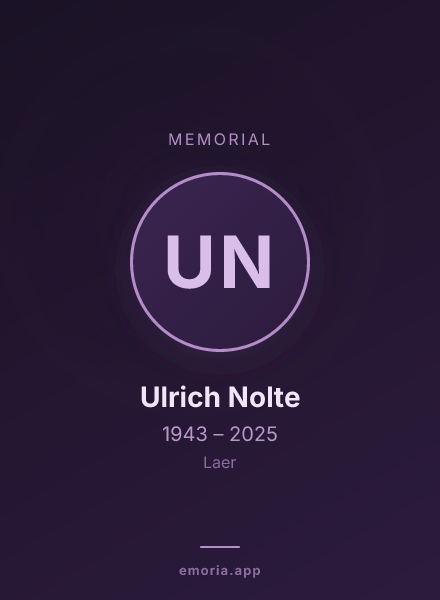 Memorial portrait of Ulrich Nolte
