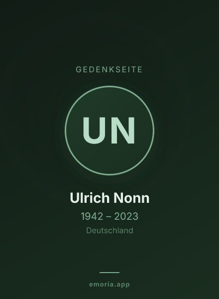 Gedenkportrait von Ulrich Nonn