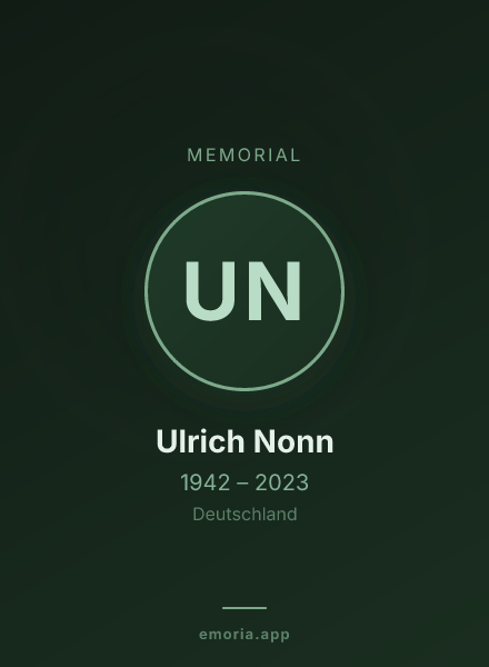 Memorial portrait of Ulrich Nonn