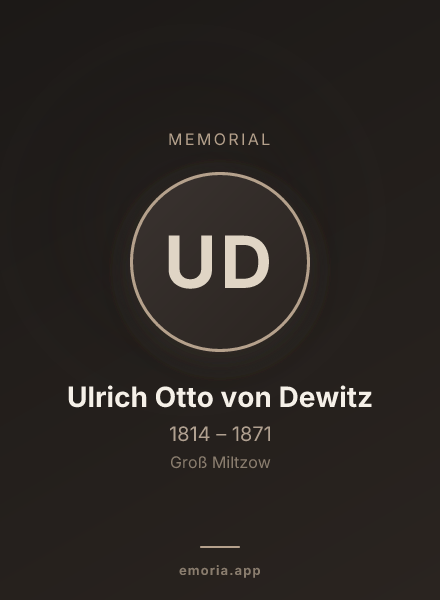 Memorial portrait of Ulrich Otto von Dewitz