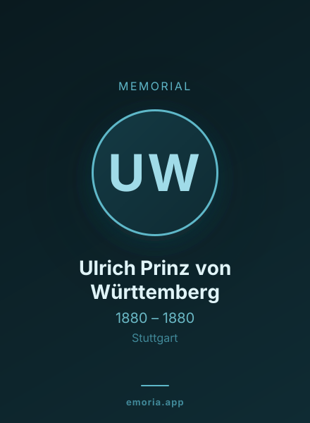 Memorial portrait of Ulrich Prinz von Württemberg