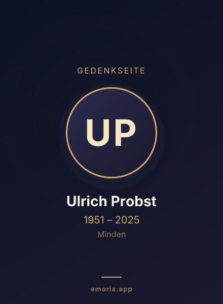 Gedenkportrait von Ulrich Probst