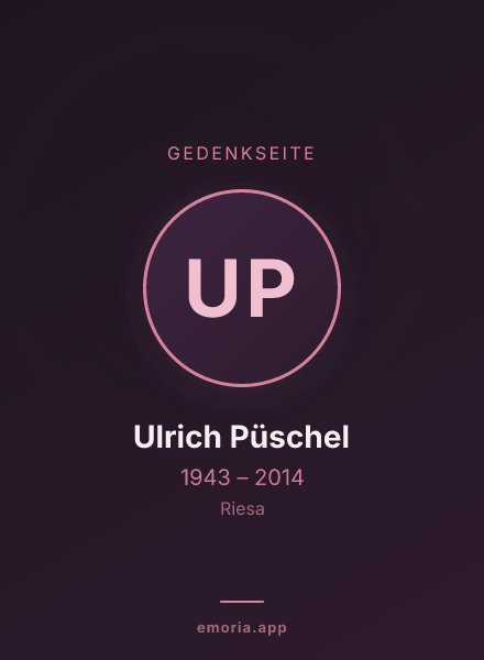 Gedenkportrait von Ulrich Püschel