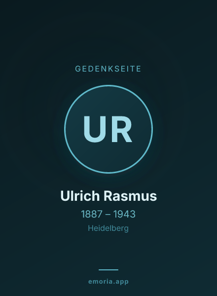 Gedenkportrait von Ulrich Rasmus